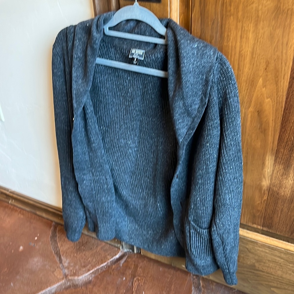 Tod Snyder Linen Grey Cardigan Shawl